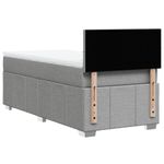 Casa si Gradina - Mobilier - Paturi si accesorii - Paturi - Pat box spring cu saltea, gri deschis, 90x190 cm, textil - Infinity.ro