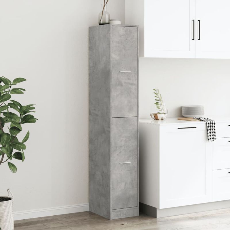 Casa si Gradina - Mobilier - Dulapuri si sifoniere - Dulapuri - Dulap de farmacie, gri beton, 30x41x174,5 cm, lemn prelucrat - Infinity.ro