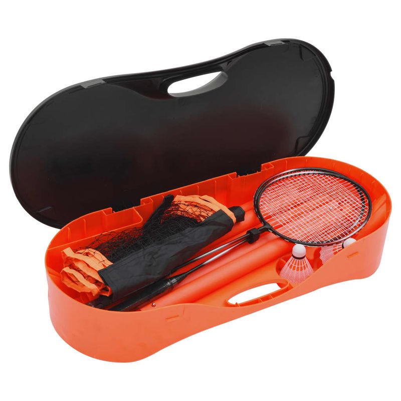 Sport si Outdoor - Sporturi cu paleta - Badminton - Rachete si fluturasi badminton - Set badminton 2 rachete/plasa/cutie de depozitare 292x30x152 cm - Infinity.ro