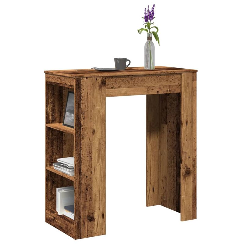 Casa si Gradina - Mobilier - Mese si birouri - Mese bucatarie si dining - Masa bar cu rafturi, lemn vechi, 95x47x103,5 cm, lemn prelucrat - Infinity.ro