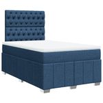 Casa si Gradina - Mobilier - Paturi si accesorii - Paturi - Pat box spring cu saltea, albastru, 120x190 cm, material textil - Infinity.ro
