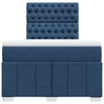 Casa si Gradina - Mobilier - Paturi si accesorii - Paturi - Pat box spring cu saltea, albastru, 120x190 cm, material textil - Infinity.ro