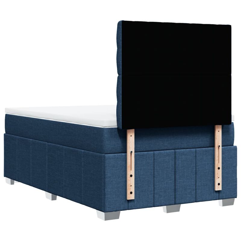 Casa si Gradina - Mobilier - Paturi si accesorii - Paturi - Pat box spring cu saltea, albastru, 120x190 cm, material textil - Infinity.ro