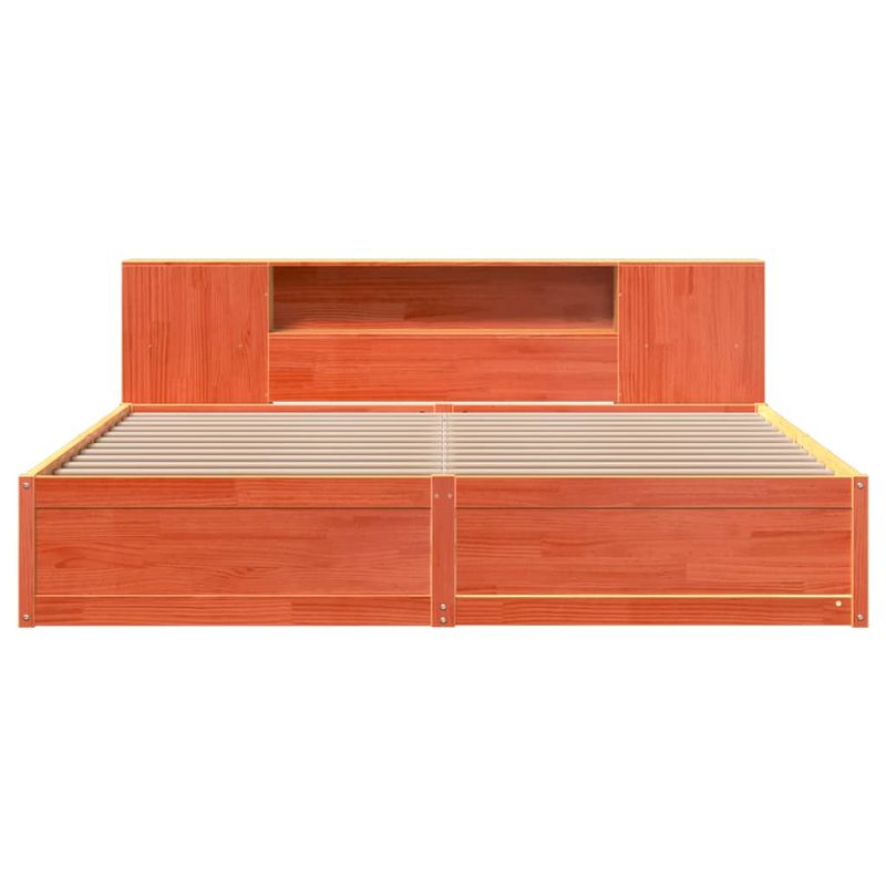 Casa si Gradina - Mobilier - Paturi si accesorii - Paturi - Cadru de pat fara saltea, maro ceruit 200x200 cm lemn masiv pin - Infinity.ro