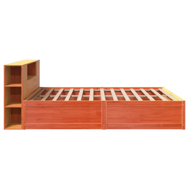 Casa si Gradina - Mobilier - Paturi si accesorii - Paturi - Cadru de pat fara saltea, maro ceruit 200x200 cm lemn masiv pin - Infinity.ro