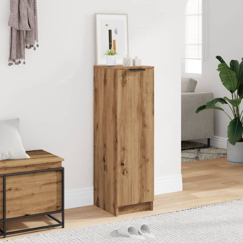 Casa si Gradina - Mobilier - Dulapuri si sifoniere - Dulapuri pantofi - Pantofar, stejar artizanal, 29,5x35x100,5 cm lemn prelucrat - Infinity.ro