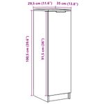 Casa si Gradina - Mobilier - Dulapuri si sifoniere - Dulapuri pantofi - Pantofar, stejar artizanal, 29,5x35x100,5 cm lemn prelucrat - Infinity.ro