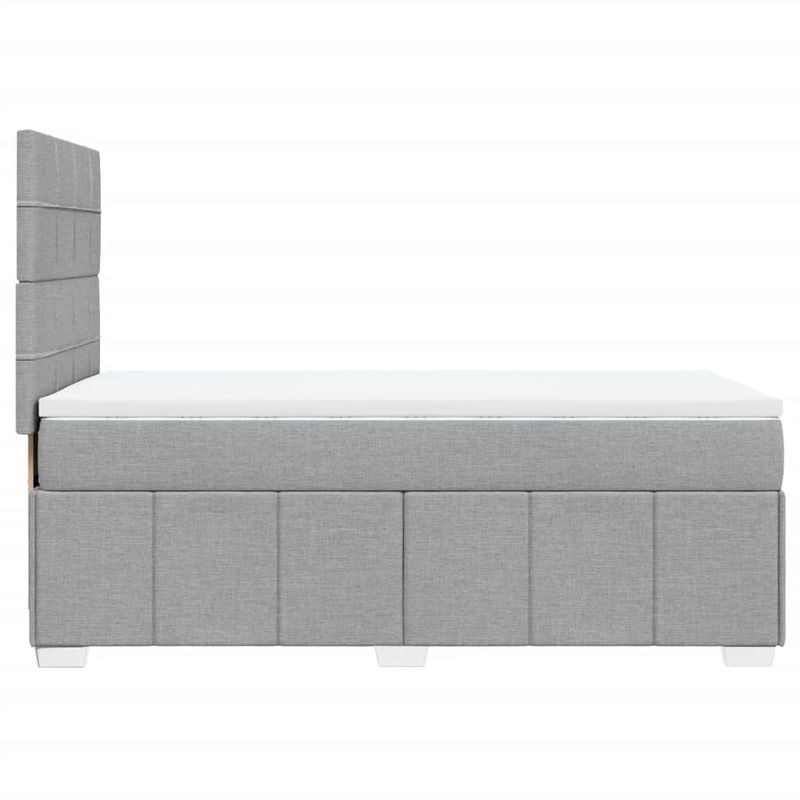 Casa si Gradina - Mobilier - Paturi si accesorii - Paturi - Pat continental cu saltea, gri deschis, 80x200 cm, textil - Infinity.ro