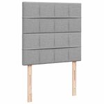 Casa si Gradina - Mobilier - Paturi si accesorii - Paturi - Pat continental cu saltea, gri deschis, 80x200 cm, textil - Infinity.ro