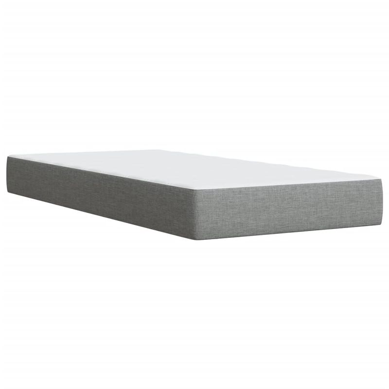 Casa si Gradina - Mobilier - Paturi si accesorii - Paturi - Pat continental cu saltea, gri deschis, 80x200 cm, textil - Infinity.ro