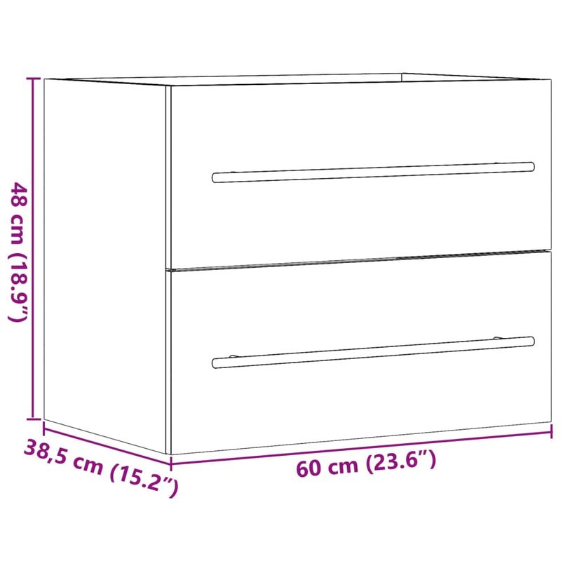 Casa si Gradina - Mobilier - Mobilier baie - Comode baie - Dulap de chiuveta, stejar sonoma, 60x38,5x48 cm, PAL - Infinity.ro