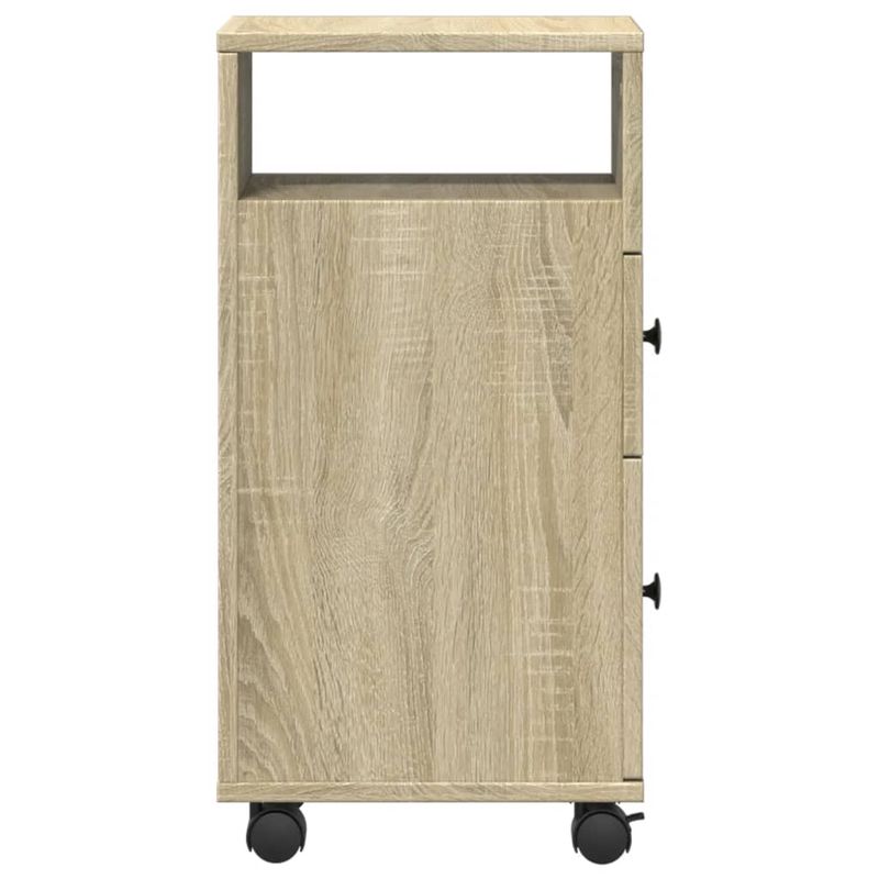 Casa si Gradina - Mobilier - Dulapuri si sifoniere - Dulapuri - Dulap de baie ingust cu roti, stejar sonoma, lemn prelucrat - Infinity.ro