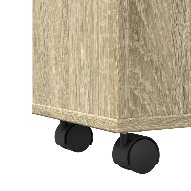 Casa si Gradina - Mobilier - Dulapuri si sifoniere - Dulapuri - Dulap de baie ingust cu roti, stejar sonoma, lemn prelucrat - Infinity.ro