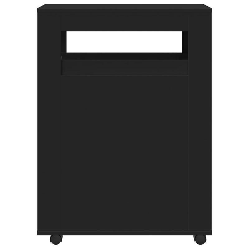 Casa si Gradina - Mobilier - Dulapuri si sifoniere - Dulapuri - Dulap de baie ingust cu roti, negru, lemn prelucrat - Infinity.ro