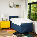 Casa si Gradina - Mobilier - Paturi si accesorii - Paturi - Pat box spring cu saltea, albastru, 100x200 cm, textil - Infinity.ro