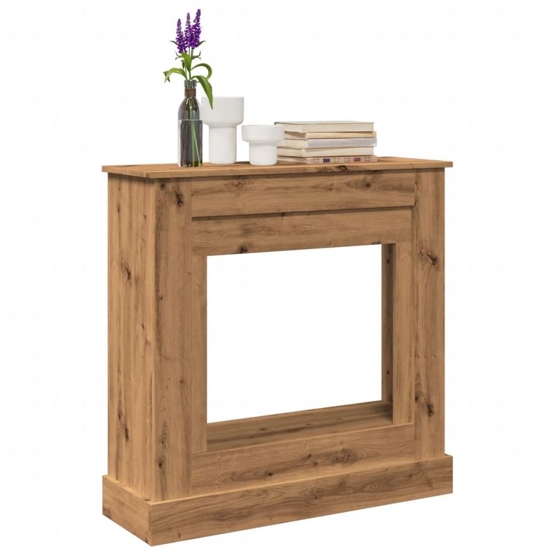 Casa si Gradina - Termice - Sobe, Seminee si accesorii - Accesorii seminee si sobe - Masca semineu, stejar artizanal, 90x30x90 cm, lemn prelucrat - Infinity.ro