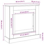 Casa si Gradina - Termice - Sobe, Seminee si accesorii - Accesorii seminee si sobe - Masca semineu, stejar artizanal, 90x30x90 cm, lemn prelucrat - Infinity.ro