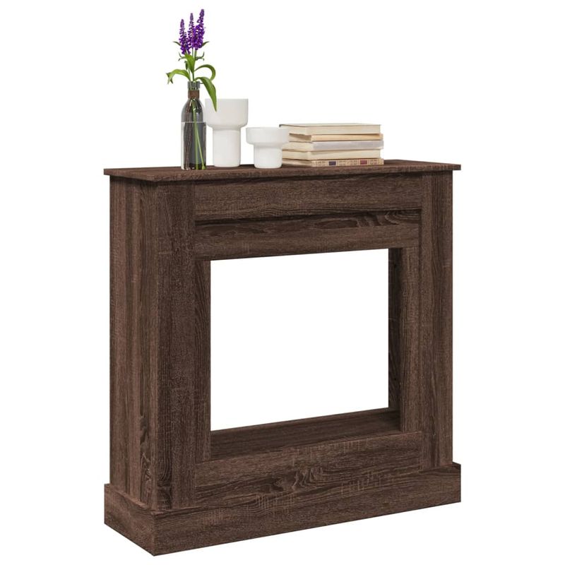 Casa si Gradina - Termice - Sobe, Seminee si accesorii - Accesorii seminee si sobe - Masca de semineu, stejar maro, 90x30x90 cm, lemn prelucrat - Infinity.ro