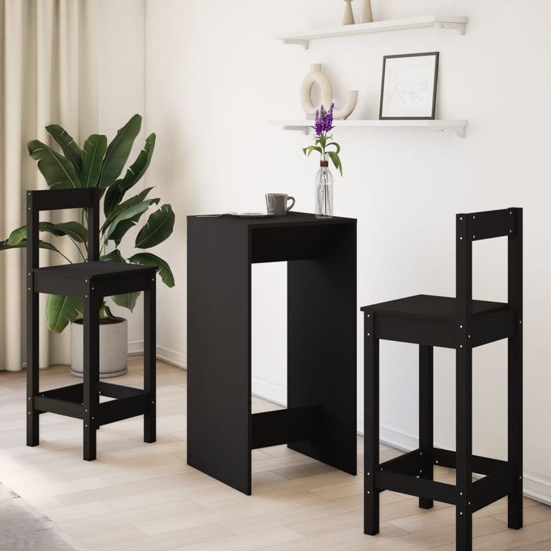 Casa si Gradina - Mobilier - Mese si birouri - Mese bucatarie si dining - Masa bar, negru, 51x50x103,5 cm, lemn prelucrat - Infinity.ro