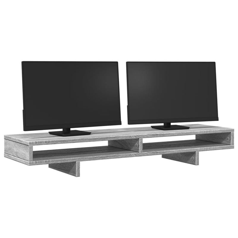 PC, gaming si accesorii - Desktop PC & monitoare - Accesorii monitoare - Suport monitor, sonoma gri, 100x27x15 cm, lemn prelucrat - Infinity.ro