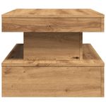 Casa si Gradina - Mobilier - Mese si birouri - Masute de cafea - Masuta de cafea cu lumini LED, stejar artizanal, 90x50x40 cm - Infinity.ro