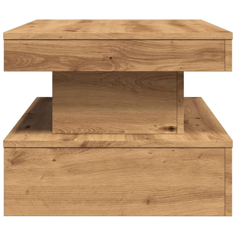 Casa si Gradina - Mobilier - Mese si birouri - Masute de cafea - Masuta de cafea cu lumini LED, stejar artizanal, 90x50x40 cm - Infinity.ro
