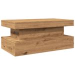 Casa si Gradina - Mobilier - Mese si birouri - Masute de cafea - Masuta de cafea cu lumini LED, stejar artizanal, 90x50x40 cm - Infinity.ro