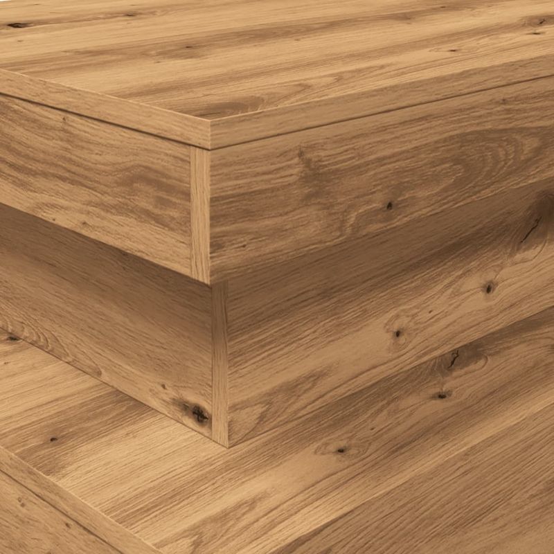 Casa si Gradina - Mobilier - Mese si birouri - Masute de cafea - Masuta de cafea cu lumini LED, stejar artizanal, 90x50x40 cm - Infinity.ro