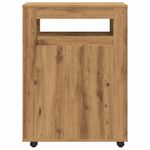 Casa si Gradina - Mobilier - Dulapuri si sifoniere - Dulapuri - Dulap de baie ingust cu roti, stejar artizanal, lemn prelucrat - Infinity.ro
