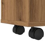 Casa si Gradina - Mobilier - Dulapuri si sifoniere - Dulapuri - Dulap de baie ingust cu roti, stejar artizanal, lemn prelucrat - Infinity.ro