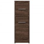 Casa si Gradina - Mobilier - Dulapuri si sifoniere - Dulapuri - Dulap de baie ingust cu roti, stejar maro, lemn prelucrat - Infinity.ro
