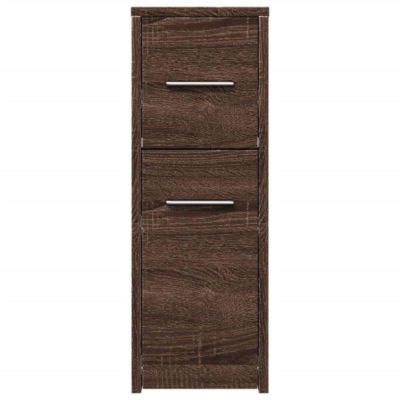 Casa si Gradina - Mobilier - Dulapuri si sifoniere - Dulapuri - Dulap de baie ingust cu roti, stejar maro, lemn prelucrat - Infinity.ro