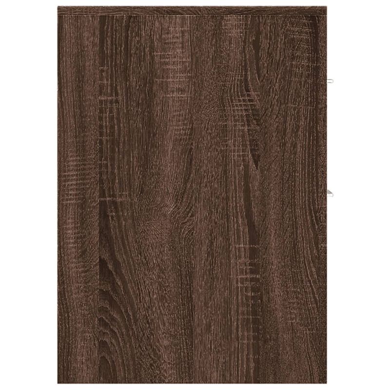 Casa si Gradina - Mobilier - Dulapuri si sifoniere - Dulapuri - Dulap de baie ingust cu roti, stejar maro, lemn prelucrat - Infinity.ro