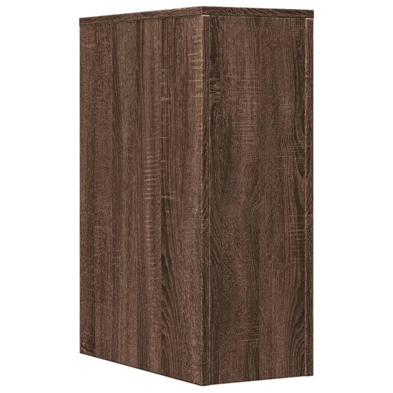 Casa si Gradina - Mobilier - Dulapuri si sifoniere - Dulapuri - Dulap de baie ingust cu roti, stejar maro, lemn prelucrat - Infinity.ro