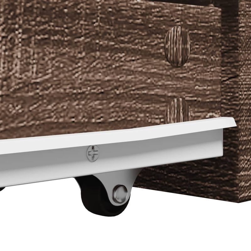 Casa si Gradina - Mobilier - Dulapuri si sifoniere - Dulapuri - Dulap de baie ingust cu roti, stejar maro, lemn prelucrat - Infinity.ro