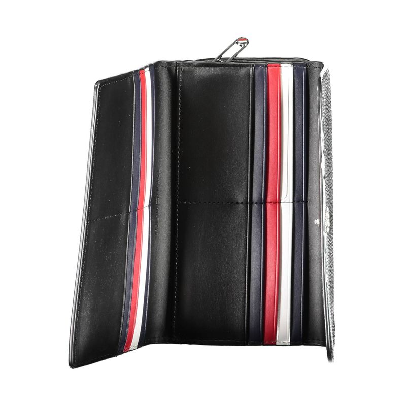 Fashion, accesorii si bijuterii - Femei - Accesorii femei - Portofele femei - Portofel Mare de Dama Tommy Hilfiger, Th Element Large Flap Wallet AW0AW13663 20 x 11 x 4 cm Negru - Infinity.ro