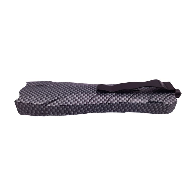 Sport si Outdoor - Camping - Cutite, bricege si accesorii - Cutite si bricege - Briceag automat de vanatoare IdeallStore®, PVC, Futuristic Blade, 23 cm, gri - Infinity.ro
