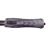 Sport si Outdoor - Camping - Cutite, bricege si accesorii - Cutite si bricege - Briceag automat de vanatoare IdeallStore®, PVC, Futuristic Blade, 23 cm, gri - Infinity.ro