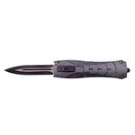 Sport si Outdoor - Camping - Cutite, bricege si accesorii - Cutite si bricege - Briceag automat de vanatoare IdeallStore®, PVC, Futuristic Blade, 23 cm, gri - Infinity.ro