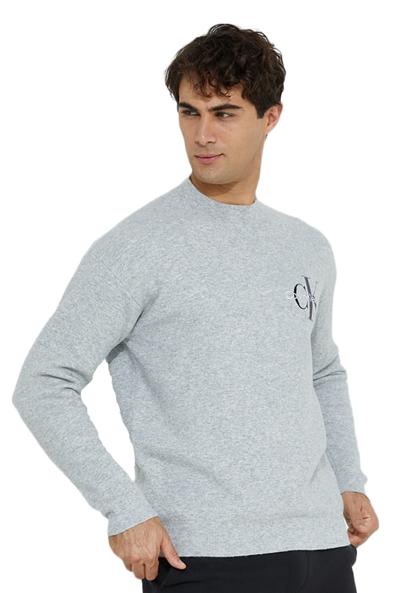 Pulover Calvin Klein Jeans Comfort fit cu adaos de lana