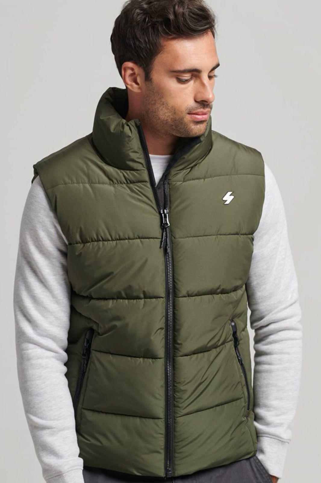 Vesta barbati Superdry Bodywarmers M5011808A Verde militar