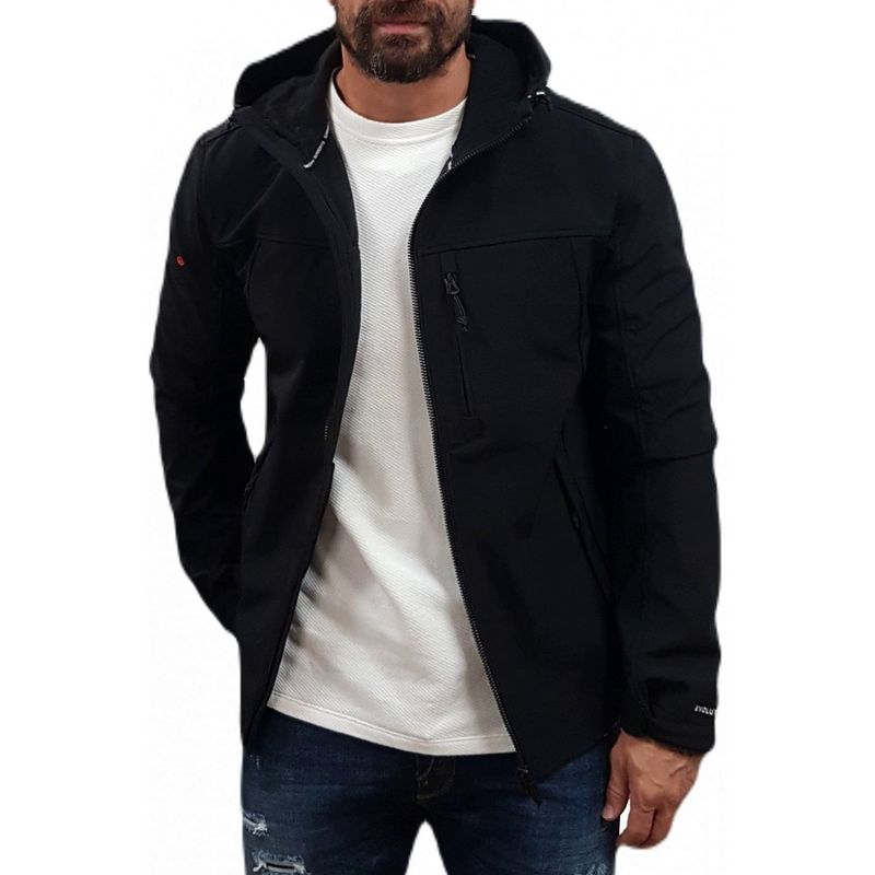 Fashion, accesorii si bijuterii - Barbati - Imbracaminte - Jachete si geci barbati - Geaca barbati Superdry Soft Shell M5011824A 2XL INTL Negru - Infinity.ro