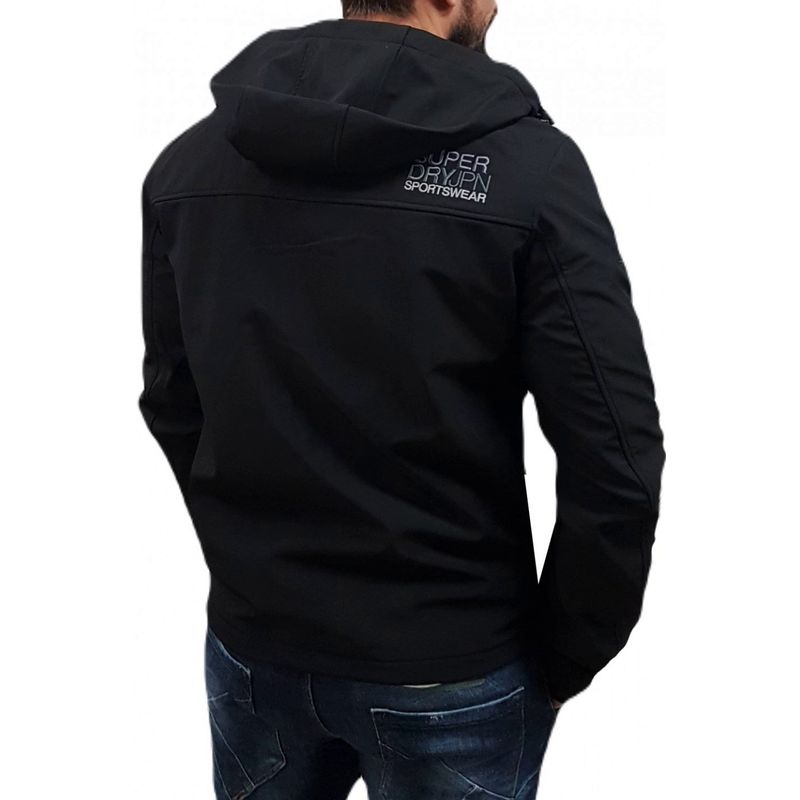 Fashion, accesorii si bijuterii - Barbati - Imbracaminte - Jachete si geci barbati - Geaca barbati Superdry Soft Shell M5011824A 2XL INTL Negru - Infinity.ro