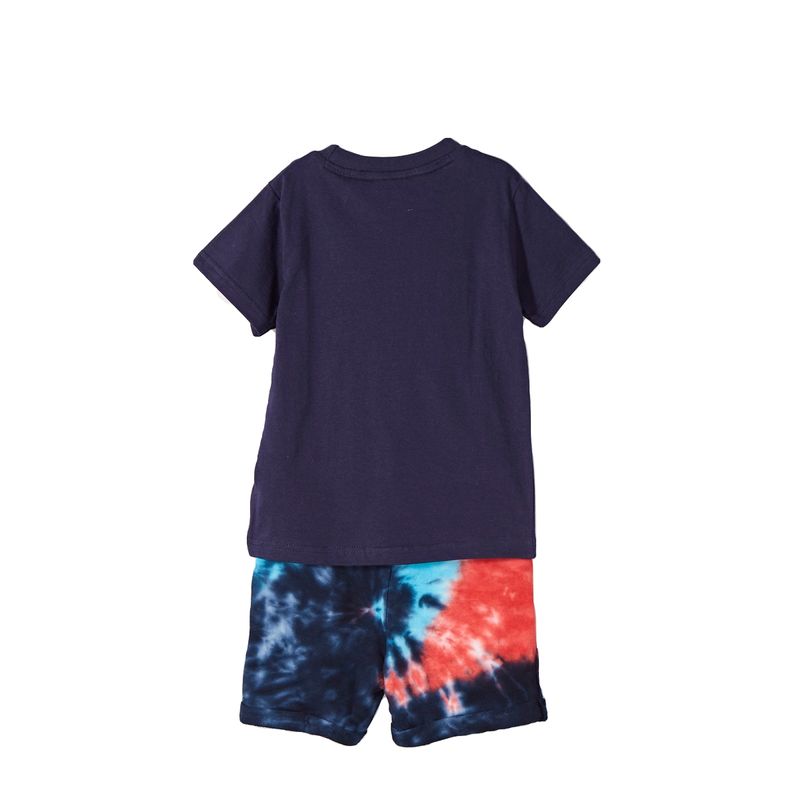 Fashion, accesorii si bijuterii - Copii - Imbracaminte copii - Treninguri si compleuri copii - Set de pantaloni scurti si tricou Eleven Paris, Albastru ,Marime 4 ani  104 CM - Infinity.ro