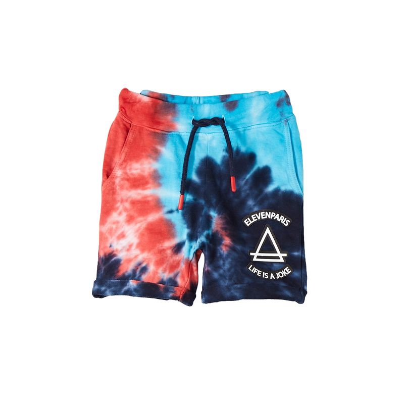 Fashion, accesorii si bijuterii - Copii - Imbracaminte copii - Treninguri si compleuri copii - Set de pantaloni scurti si tricou Eleven Paris, Albastru ,Marime 4 ani  104 CM - Infinity.ro