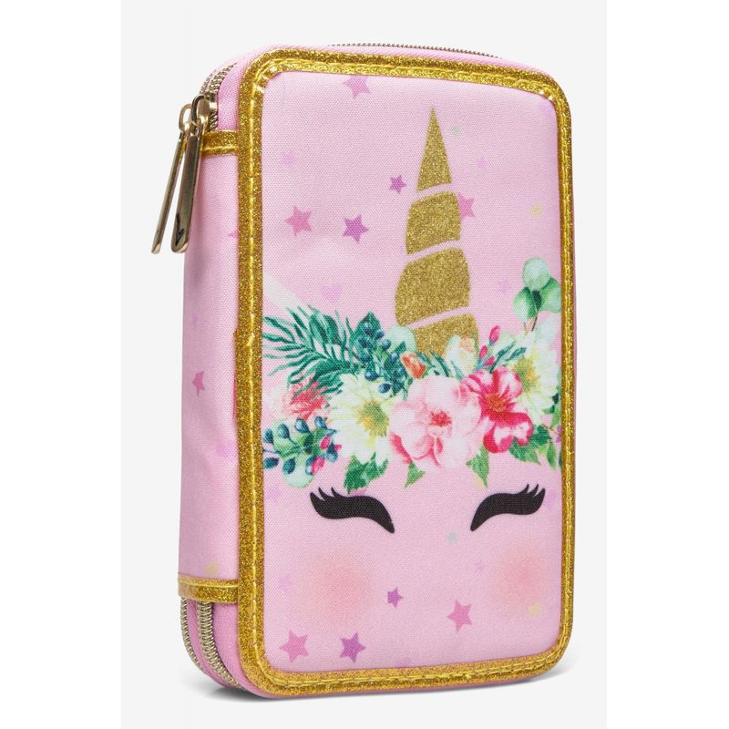 Carti si Birotica - Rechizite - Penare - Penar echipat Unicorn 19.5 x 12.5 x 4 cm Unicorn Roz - Infinity.ro
