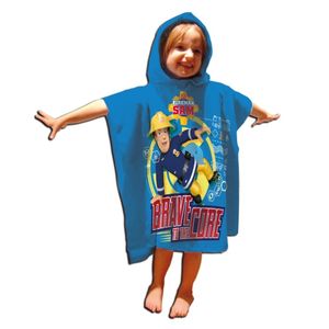 Prosop poncho cu gluga Fireman Sam 60 X 120 CM Universala Multicolor Universala 3 ani + Pompierul Sam Multicolor