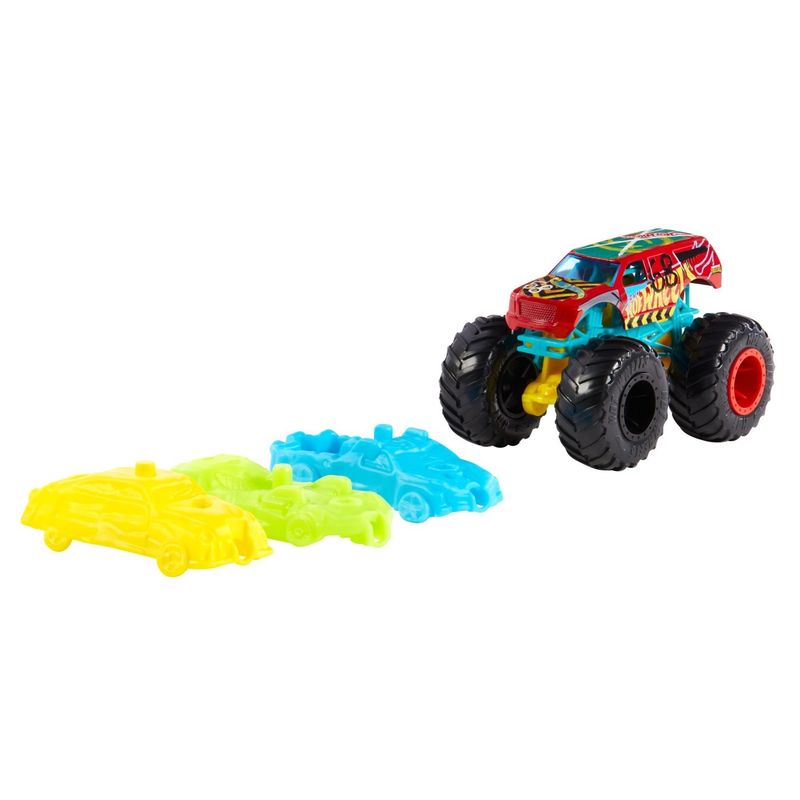 Jucarii, Copii si Bebe - Jucarii si jocuri - Vehicule si jucarii cu telecomanda - Masinute - Hot wheels monster trucks set blast station - Infinity.ro