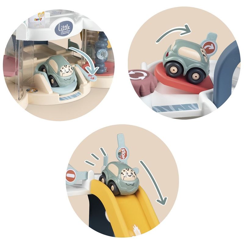 Jucarii, Copii si Bebe - Jucarii si jocuri - Vehicule si jucarii cu telecomanda - Masinute - Pista de masini smoby first garage cu masinuta - Infinity.ro