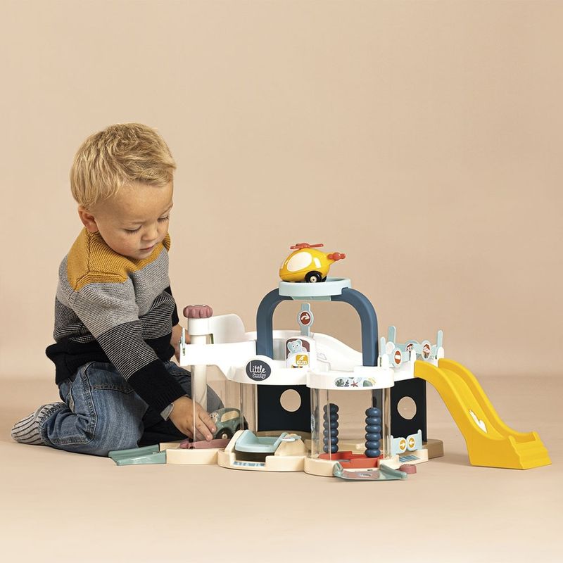 Jucarii, Copii si Bebe - Jucarii si jocuri - Vehicule si jucarii cu telecomanda - Masinute - Pista de masini smoby first garage cu masinuta - Infinity.ro